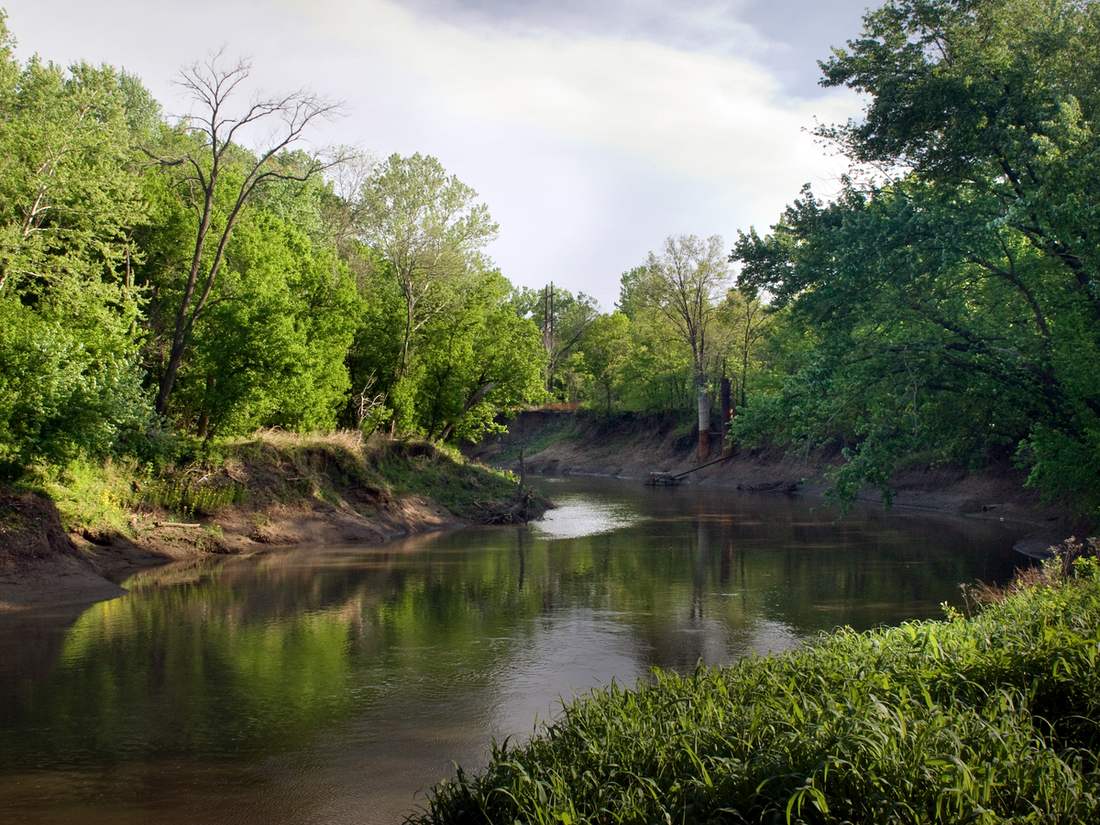 The Caney River in northeastern Oklahoma, the river system draining the creeks and low ground around Collinsville