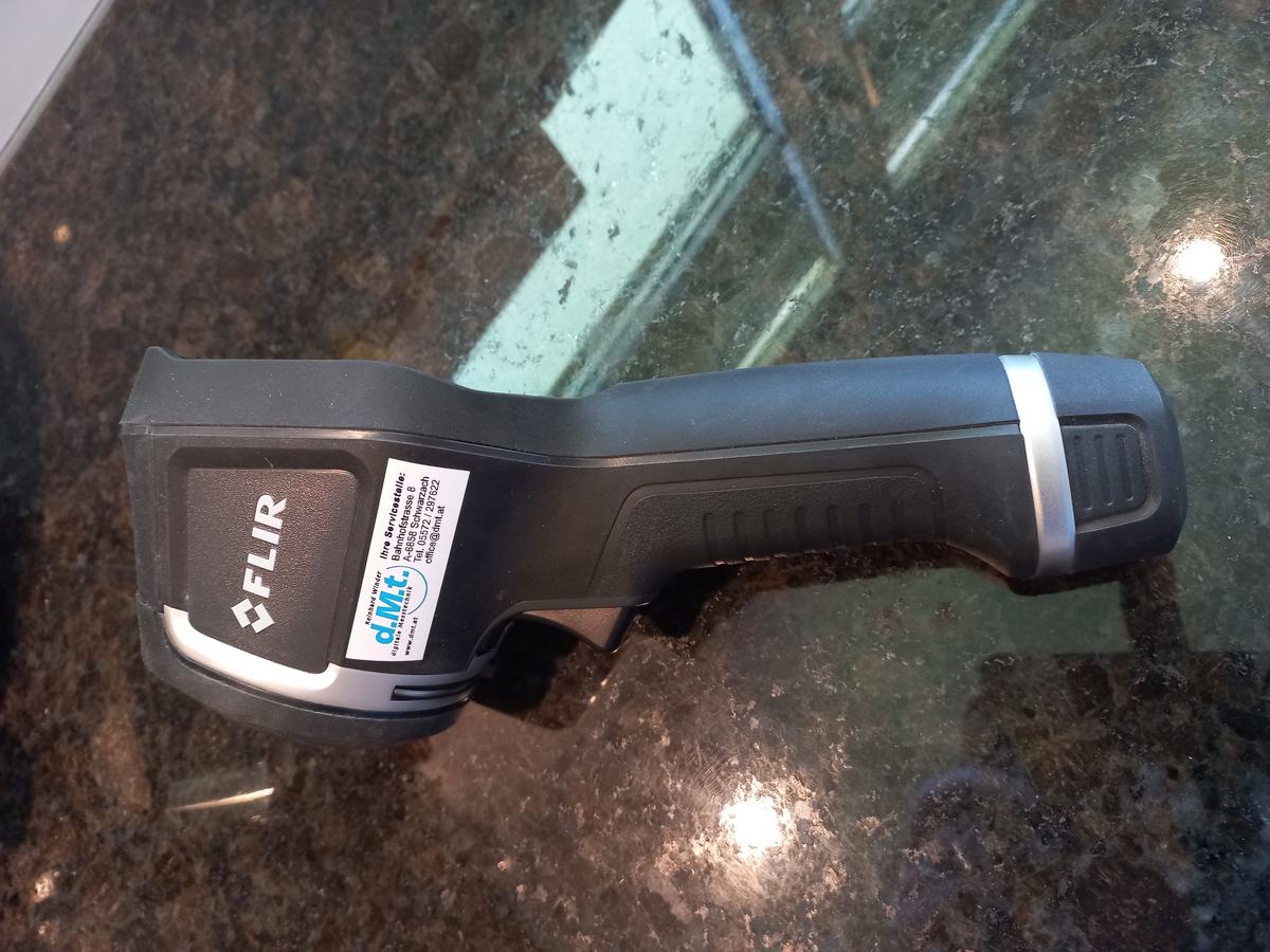 A thermal imaging camera used to check for hidden moisture