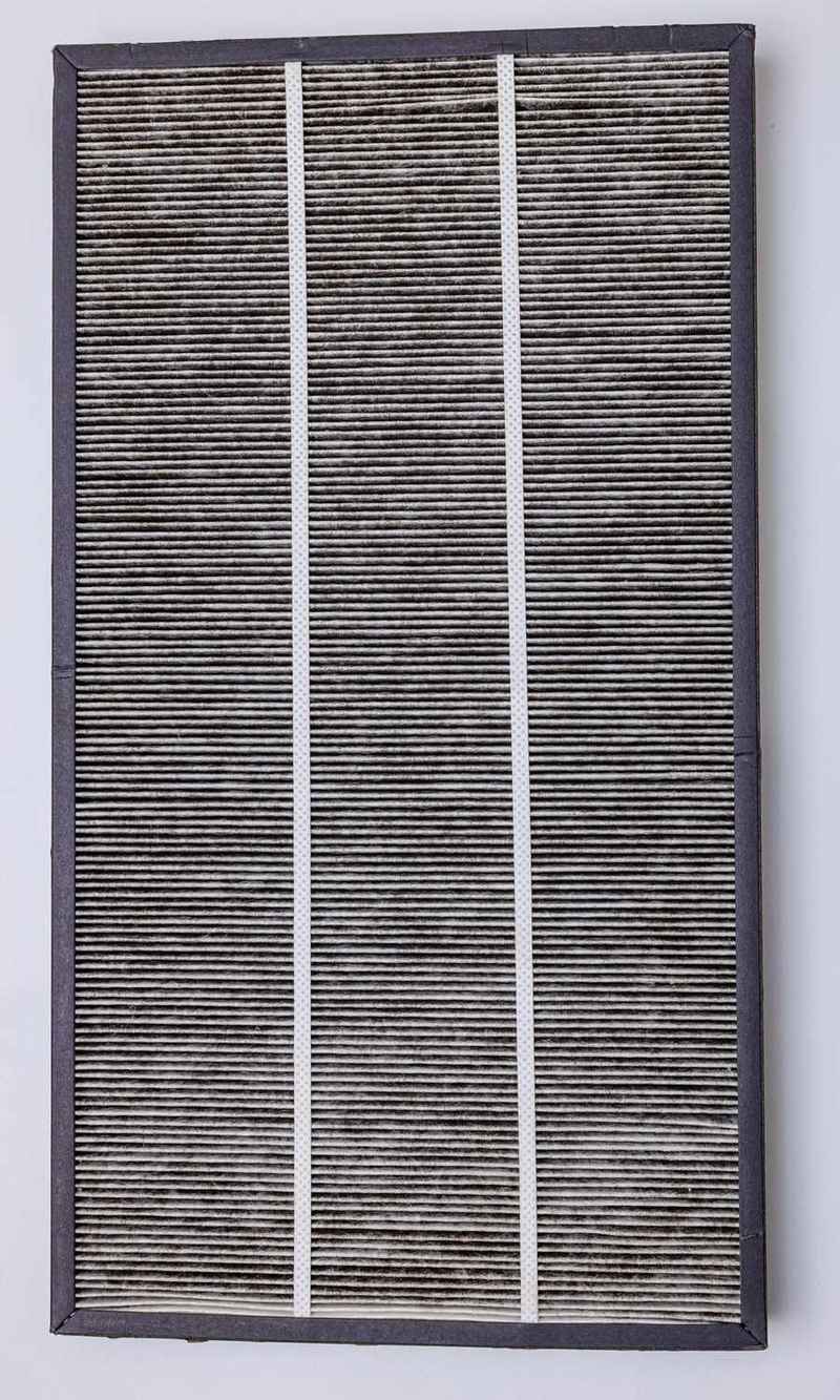 A pleated air purifier filter panel
