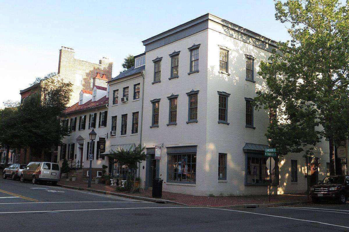 Historic commercial buildings on a street corner in an older Tulsa district