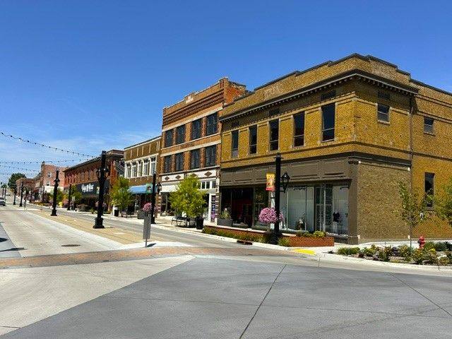 Historic storefronts along Dewey Avenue, the Route 66 main street of Sapulpa, Oklahoma